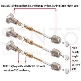 SENTO Bathtub and Shower 3 Handle Tub Trim Set For Price Pfister Faucets Bathtub Shower, Easy Installation, Heavy Duty Metal, Satin Brass