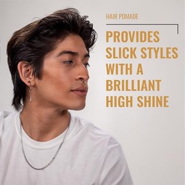 FIX YOUR LID, Pomada para Peinar, Fijación Media, Ideal para Hombres y Todo Tipo de Peinados, Brillo Alto, 3.75 Onzas