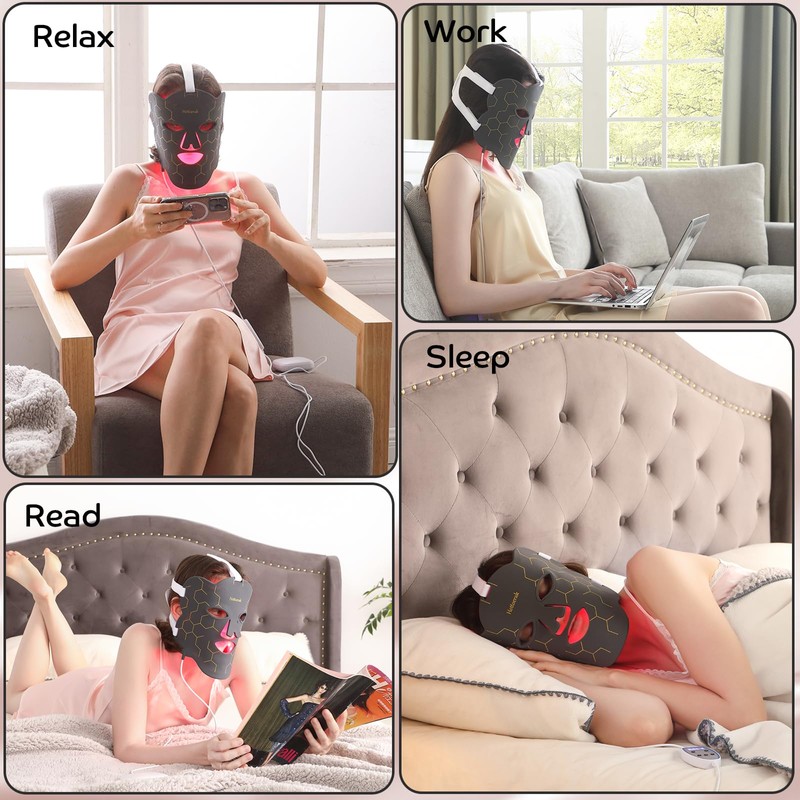 Hottoerak Red Light for Face, 7 Colors LED Face Light