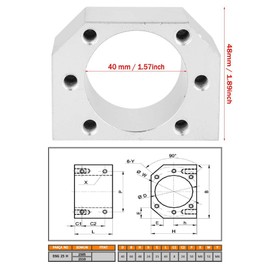 Ballscrew Nut Housing for SFU 2505 / SFU 2510, DSG25H Ball Screw Nut Housing Seat Mount Bracket Holder Base for CNC Router Milling Drilling