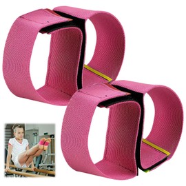 RJLCTH 2 Pairs Gymnastics Tumbling Trainer Sticky Toes Bands, Adjustable Ankle Straps for Gymnastics Sticky Toes for Back Flip Tuck Skills Training for Kids and Adult,Trainer Aid Cheerleading Dance