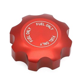 AUTOVIC For Polaris Ranger RZR Gas Cap, CNC Aluminum Fuel Tank Cap For Polaris Ranger RZR 570 800 900 1000-Replace 5439075 5433687 2520957(Red)