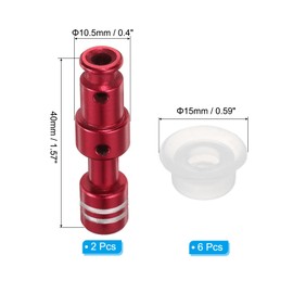 uxcell 2 Pcs Universal Steam Float Valve, Pressure Cooker Replacement Parts Steam Release Valves Floaters with 6 Pcs Sealer Gasket Caps for 8QT Pressure Pot