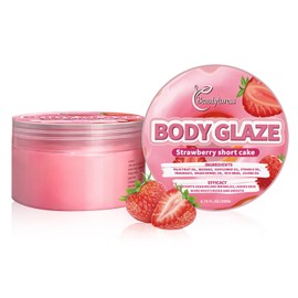 Body Glaze-Moisturizer for Women Body Cream,Fruit Flavor Series,Long-lasting Moisturizing for Daily Body Care,Easy to Absorb and Non Greasy for All Skin Types(Strawberry,200g)