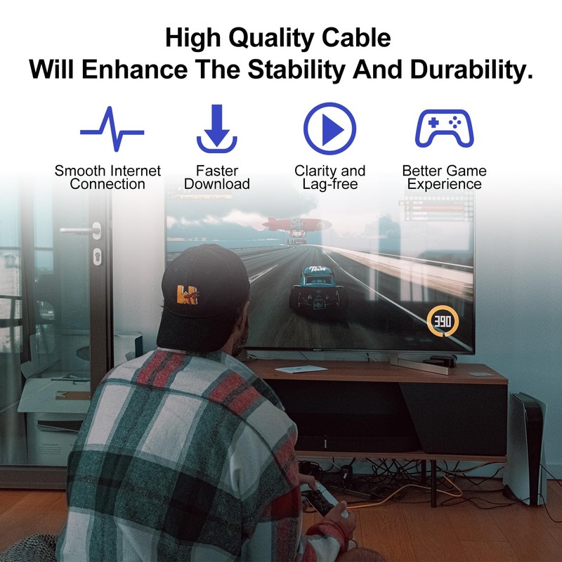 Tainston Cable Ethernet Cat6 de 100 pies, cable de Internet
