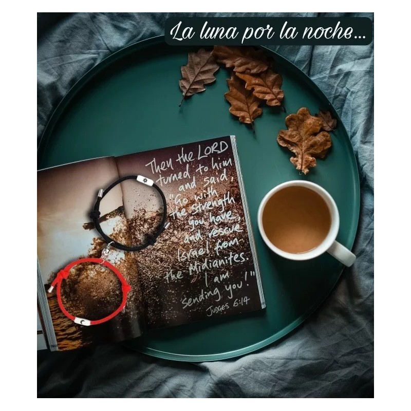 Dtup Set Pulseras Pareja Magnetica Luna Y Sol Regalo Novio