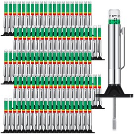 100 Pieces Tyre Tread Depth Gauge Color Coded Tire Depth Gauge Tool Tire Tread Accurate Measurement Tools, Green