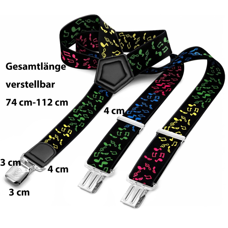 Glamexx24 Braces for Men with Pattern Robust Clips Y Shape