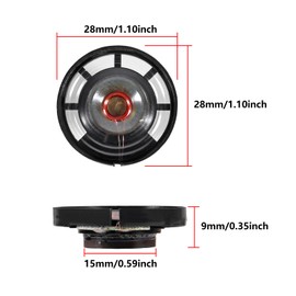 ACEIRMC 10pcs 0.25W 8 Ohm DIY Magnetic Speaker 29mm Diameter Round Shape Replacement Loudspeaker