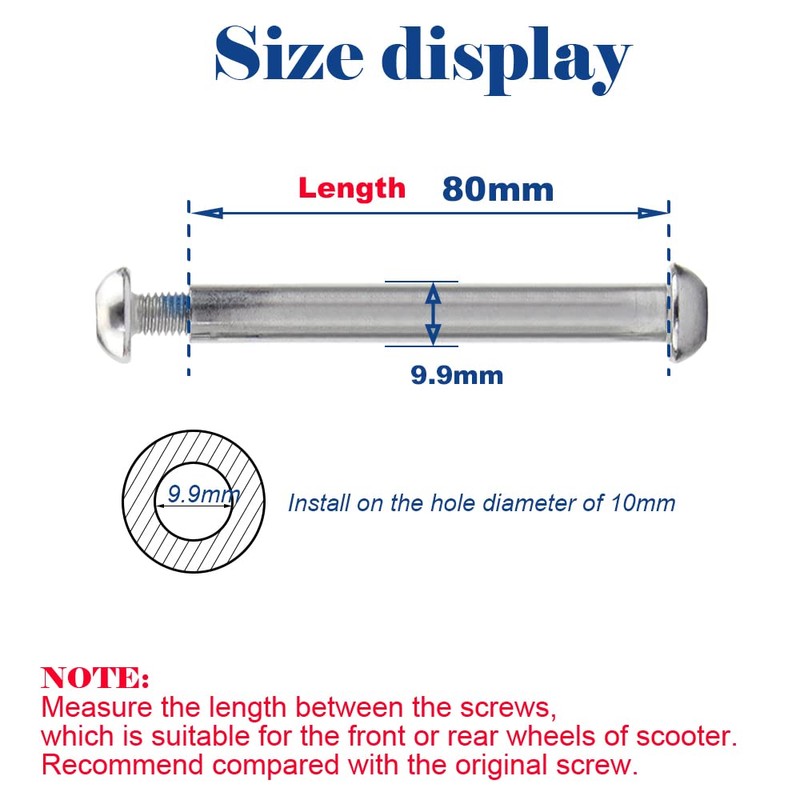 OTFAITP M10 80mm Scooters Part & Accessorie Wheel Axle (80mm)