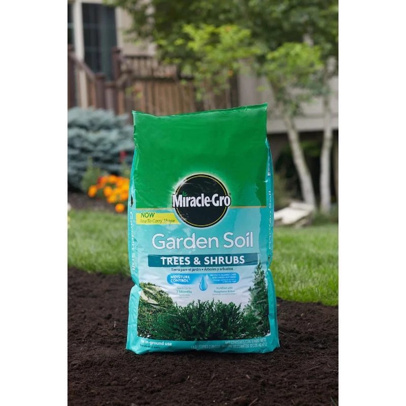 Miracle-Gro 76059430 Garden Soil, 1.5 cu-ft Coverage Area, Brown Bag