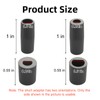 Upgraded 4 Pack Black Control Knobs with 12 Adapters Compatible