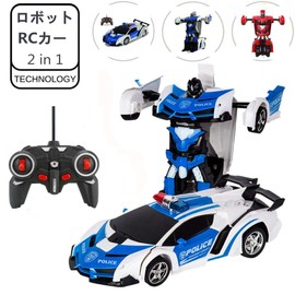 Multi-functional Robot Toy, RC Car, Toy Car, Convert into Robot, High Stability, Shockproof, Children's Toy, Gift (Police Car)