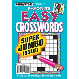 Lot of 4 Penny Press Favorite Easy Crossword Super Jumbo Crosswords Puzzles Books 2020