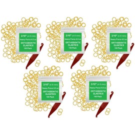 3/16 Inch Orthodontic Elastic Rubber Bands, 500 Pack, Natural, Heavy 4.5 Ounce Small Rubberbands Dreadlocks Hair Braids Fix Tooth Gap, Free Elastic Placer for Braces