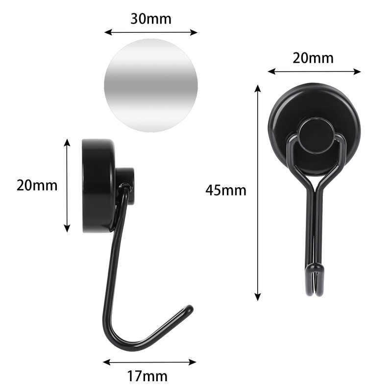 Super Strong Magnetic Hook, Magnetic Hook, Includes Magnets, Vertical Load