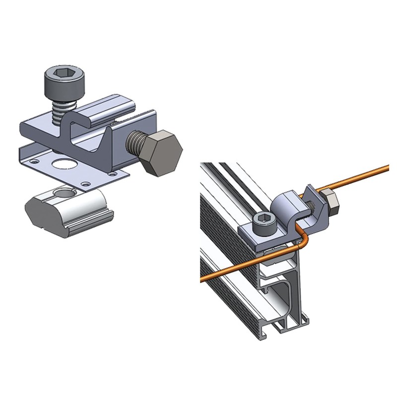 Earth Clamp for PV Module, PV System, Solar System, Accessories