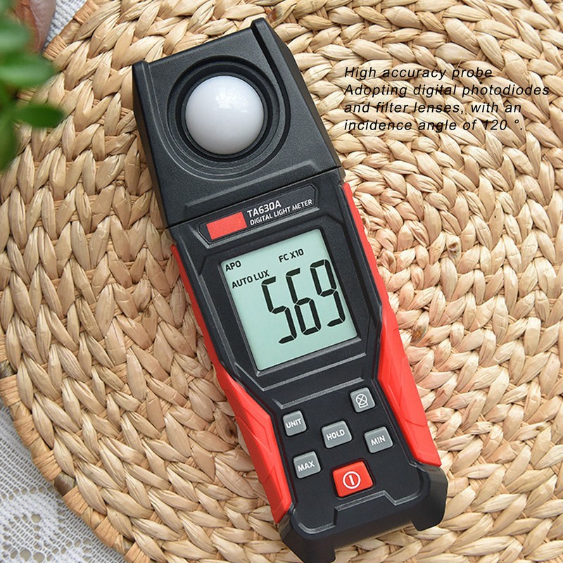 Digital Illuminometer High Accuracy 200000 LX Range 0.1LX Resolution Luxmeter