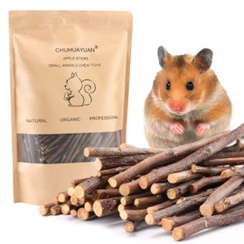 CHUHUAYUAN Natural Apple Sticks, 500g Treats Food for Small Animals, Chew Toys for Chinchilla Guinea Pigs Rabbit Squirrel Hamster Bunny