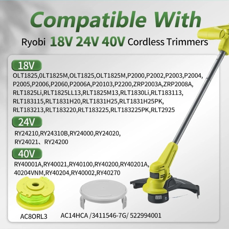 For RYOBI, For Ryobi One Plus+ 6X Weed Wacker String