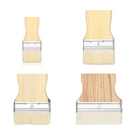 4 pcs Flat Paddle Paint Brush Set, Wide Paint Brush Large Paint Brush 2/3/4/5 Inch Paint Brush with Poplar Handle Art Paint Brush Wool Paint Brushes Flat Paint Brush for Oil and Acrylic Paints