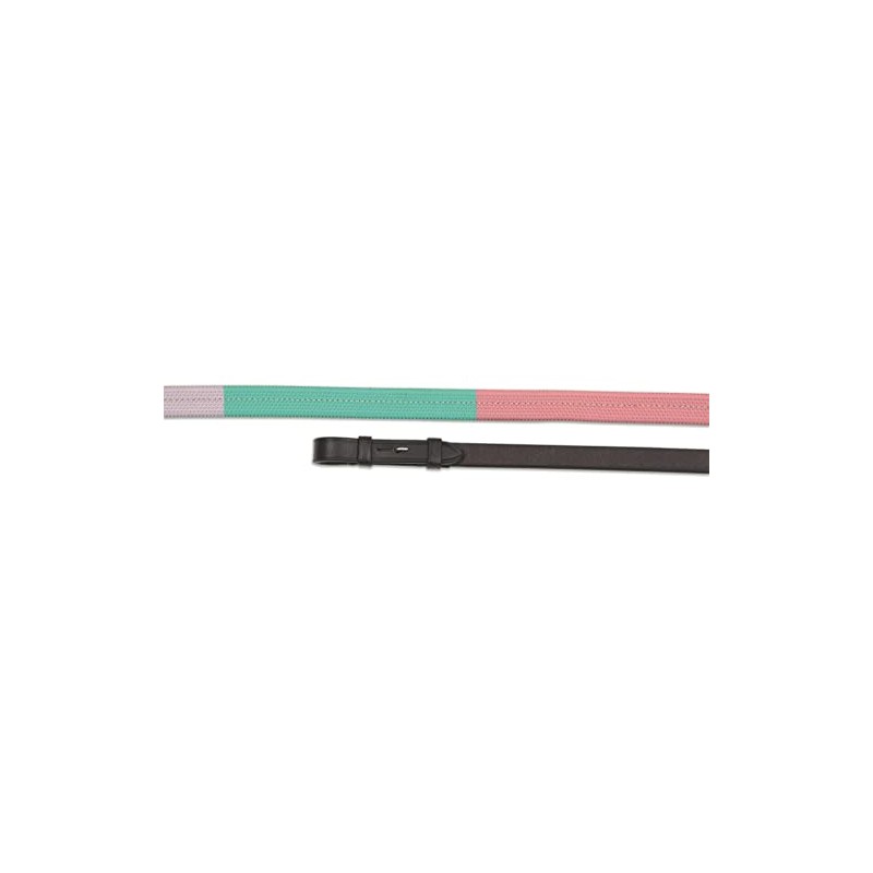 Shires Aviemore Rubber Grip Covered Training Reins-Havana 48'' x 5/8''