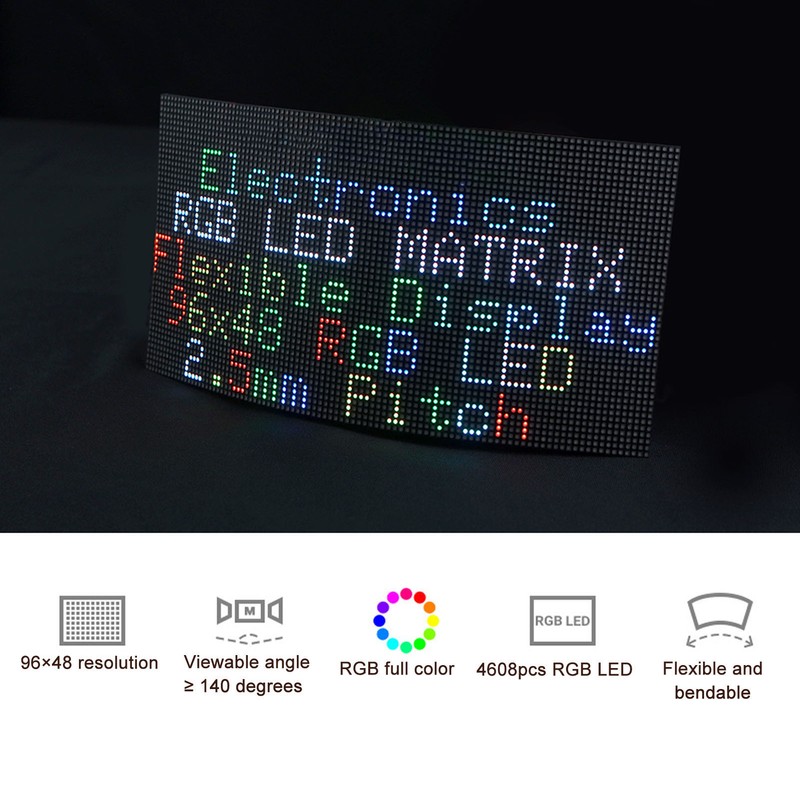 LED Matrix Panel 96x48 RGB Full Color 2.5mm Pitch 4608