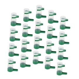 Balacoo Bebedero de Agua para Jaula de Pájaros, Dispensador Automático para Loros, Diseño Antideslizante y Fácil de Limpiar, 20 Piezas para Uso en Jaulas de Pájaros Pequeños