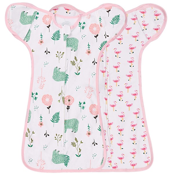 2 Pack Transition Swaddle with 2 Way Zipper, 2 in