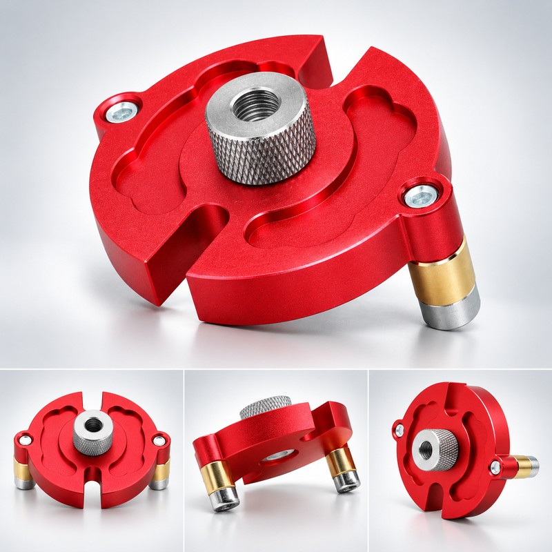 Self-Centering Woodworking Drill Guide with 8 Bushings, 3–10mm