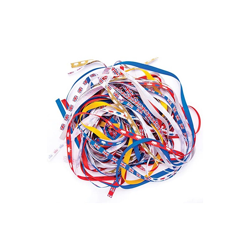 Baker Ross CN141 Red White and Blue Ribbon Value Pack