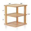 BERYLAND Bamboo Corner Shelf - 3 Tier 10 x 10
