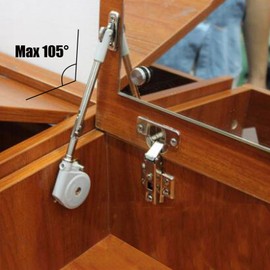 Soft Close Cabinet Hinge, Lid Support Hinge, Slow Close Toy Box Hinge, Pack of 1 Lid Support for Upward Top-Opening Flap Doors, Hydraulic Dampening Hinge