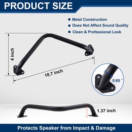 Datanly 4 Pcs 10 Inches Speaker Subwoofer Bar Grill Matte Black Metal Car Audio Grill Cover Protector for Home/car Subwoofer Box