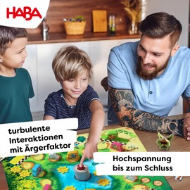 Haba Bamboo Rallye Cup - Action Dice Board Game for Children from 6 Years - With Funny Wooden Horn - Turbulent Interactions with Anger Factor - 2010883001