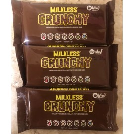 No Whey! Foods / Creamy Milkless  Crunchy Chocolate W/Crisped Rice Bars /3 Bars
