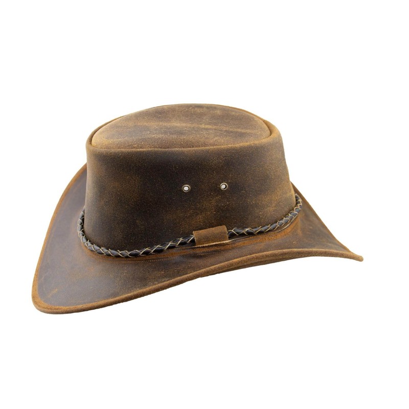 Black Jungle Kimbolton Leather Western Hat Australia Cowboy Hat, tan