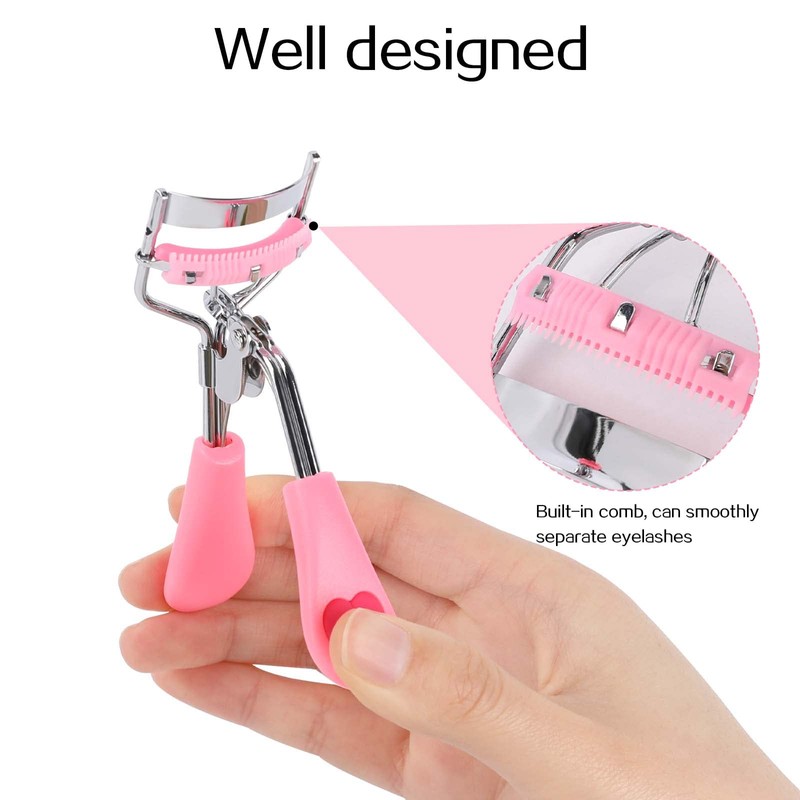 Eyelash Curlers with Comb,2 Pcs Eye Lash Curler Lash Tool