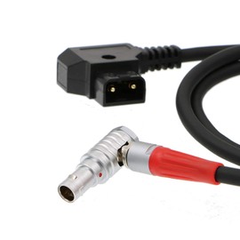 Alvin's Cables Zacuto Gratical Eye Viewfinder Power Cable 2 pin Right Angle Male to D tap