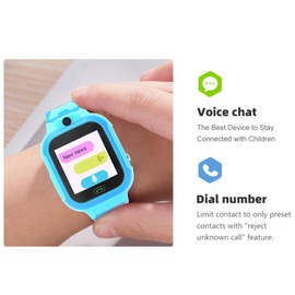 Smart Watch for Kids, Gifts for 4 to 12 Girls, Boys, 4G WiFi Voice Call, HD Touch Screen Smartwatches, Support for Camera Alarm, Video Music Player, (Blue)