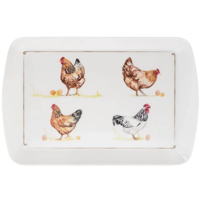 Leonardo Country Life Small Chickens Design Snack Tray