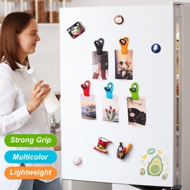 Jetmore 16 Pack Chip Clips Bag Clips, Multicolor Clips for Food Packages, Multipurpose Magnetic Clips, Chip Clips Bag Clips Food Clips, Refrigerator Magnet Clips Chip Clip, Bag Clips for Food Storage