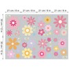 FUFUQUARE 8 Sheets Boho Pink Yellow Daisy Flower Wall Stickers