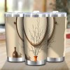 Premium 20oz Double Silver Side Insulated Tumbler with Lid and