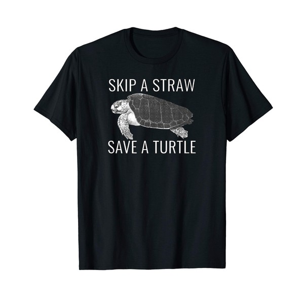 Skip a straw save a turtle T-Shirt