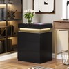 ADORNEVE Nightstand with Charging Station and LED Lights,Night Stand with