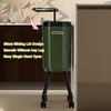 Denash Tall Trash Can with Wheels, 15L Large Capacity Narrow