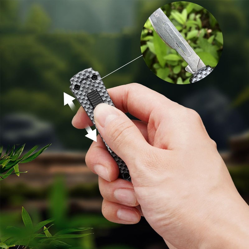 Caressolove Switch Blades Utility Knife, Automatic Knife Push Button, Retractable
