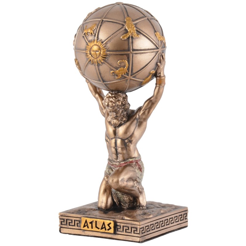 Miniature Figurine Greek God Atlas - Made of Artificial Stone,