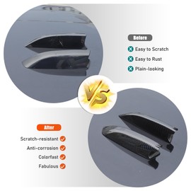 Heutamo Shark Fin Antenna Cover Compatible with Land Rover R@nge Rover Sport/Vogue 2023 2024,ABS Car Antenna Protective Cover Accessories 2Pcs (Carbon Fiber Pattern)